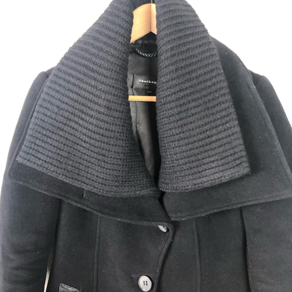 Mackage Coat Mona Wool Cashmere Peplum Jacket - Picture 3 of 14